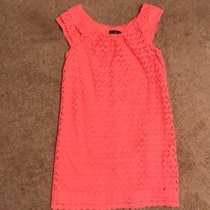 Coral Lace Detailed Dress